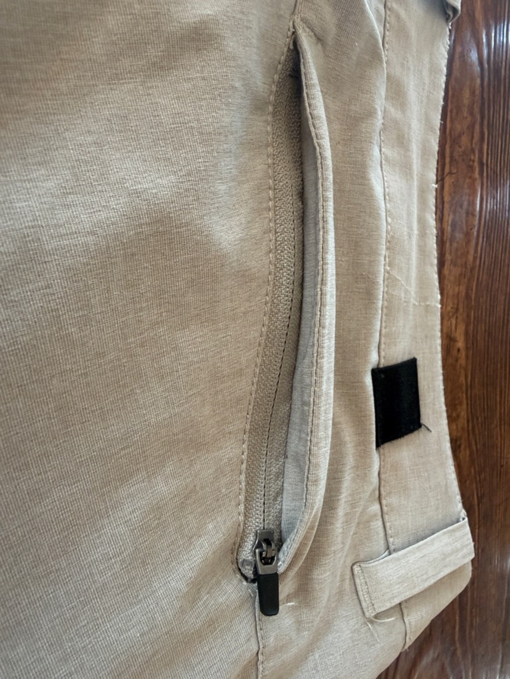 Vuori Aim Shorts 34” — Light Stone Beige Flat Front Performance Shorts - Picture 6 of 6